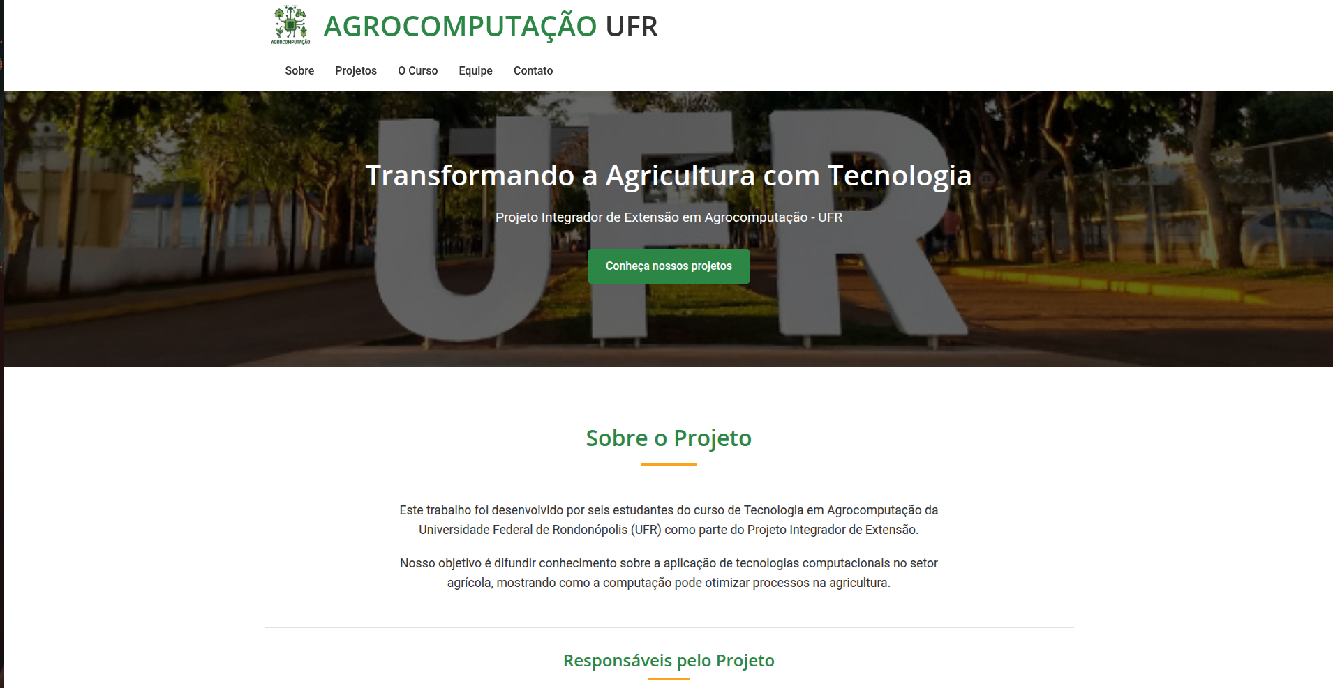 Projeto UFR de extensão